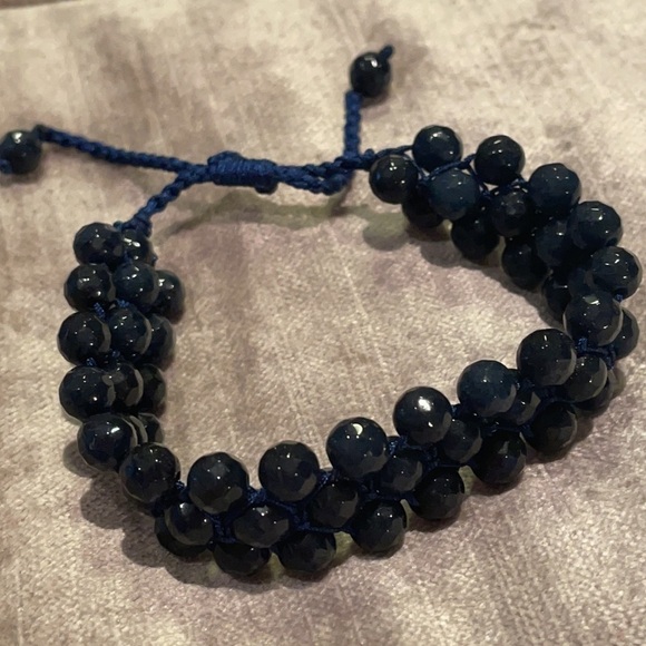 GENUINE Chalcedony Briolette Beaded Bracelet NWOTS - Picture 3 of 13